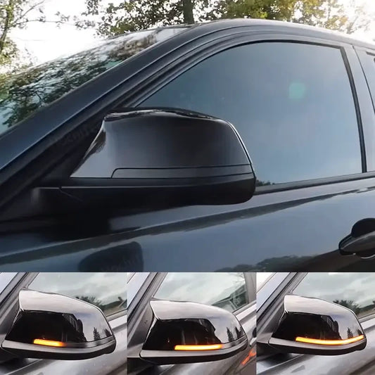 Black LED Dynamic Mirror Lighting Light Turn Signal For BMW M Sport F Series