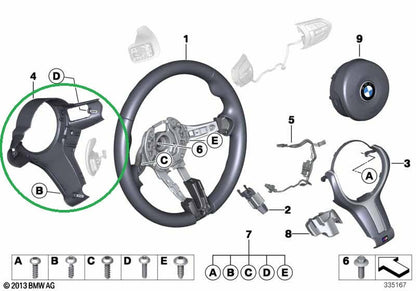Steering Wheel Back Cover Trim For BMW M Sport All F Series - RevlantaSteering Wheel Back Cover Trim For BMW M Sport All F SeriesRevlantaRevlantaM Style (without a hole)Steering Wheel Back Cover Trim For BMW M Sport All F Series