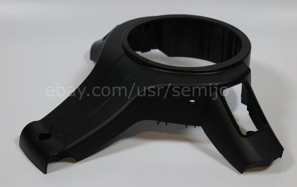 Black steering wheel back cover trim for BMW F Series M Sport, solid design, no hole