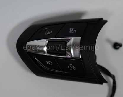 BMW F Series M Sport steering wheel button control module with black and silver trim