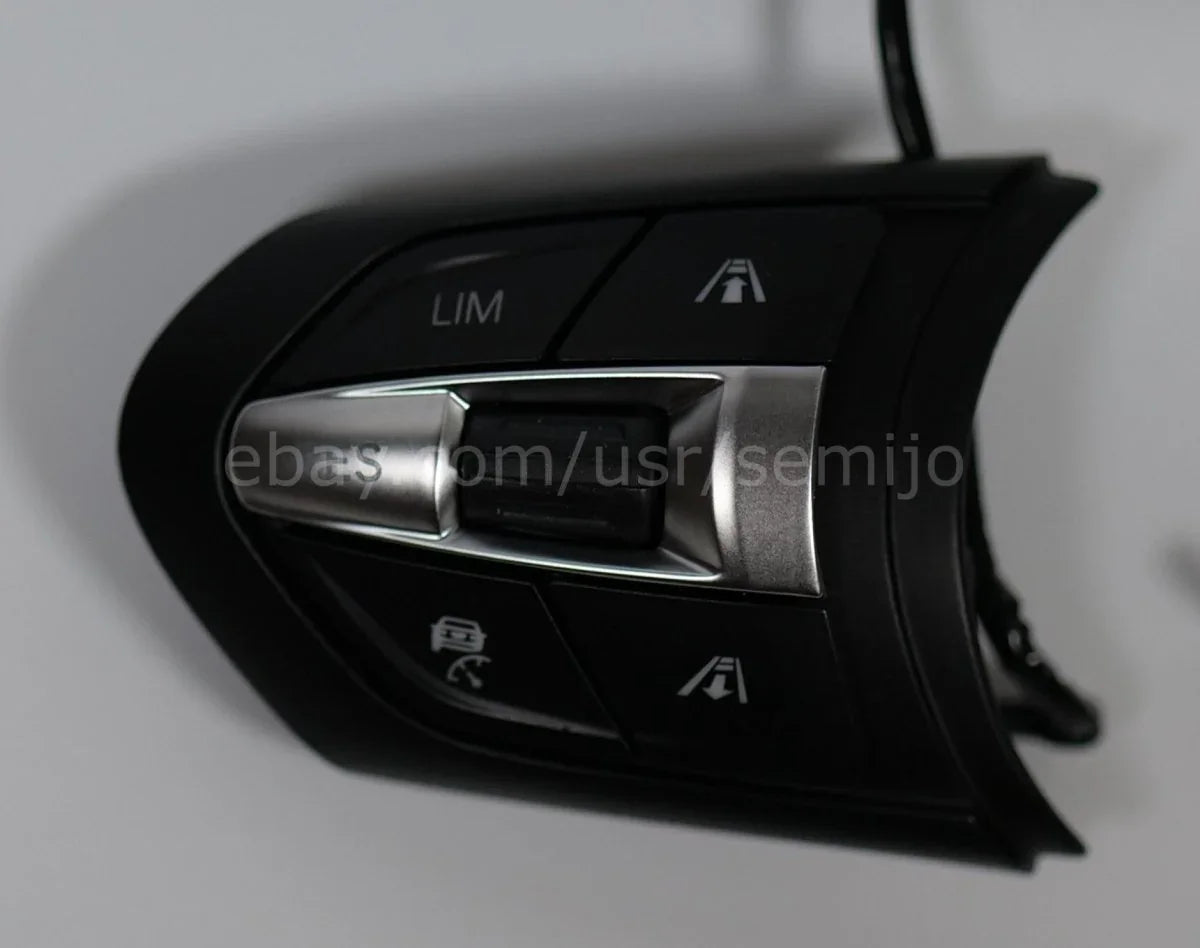BMW F Series M Sport steering wheel control buttons, black with silver accents