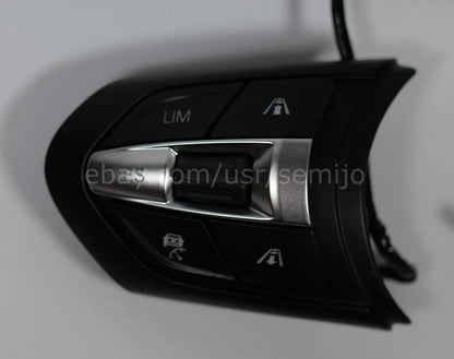 BMW F Series M Sport steering wheel control buttons, black with silver accents