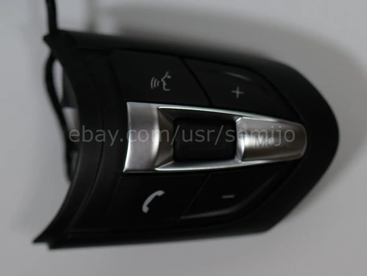 BMW F Series M Sport steering wheel control buttons, black with silver accents