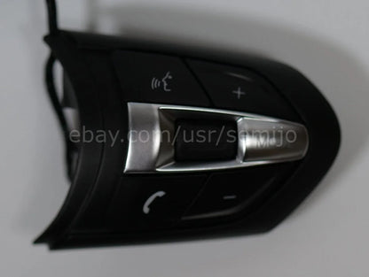 BMW F Series M Sport steering wheel control buttons, black with silver accents