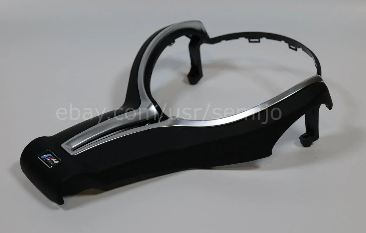 BMW F Series M Sport steering wheel front cover trim with silver accent