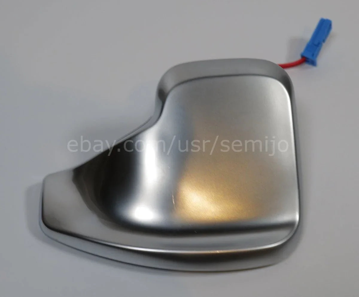 Aluminum paddle shifter for BMW F Series M Sport with blue connector on white background