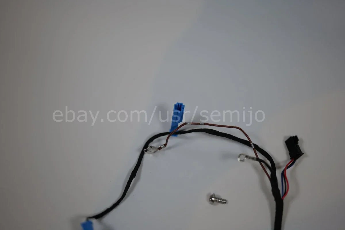 BMW F Series steering wheel wiring harness with connectors and a mounting screw